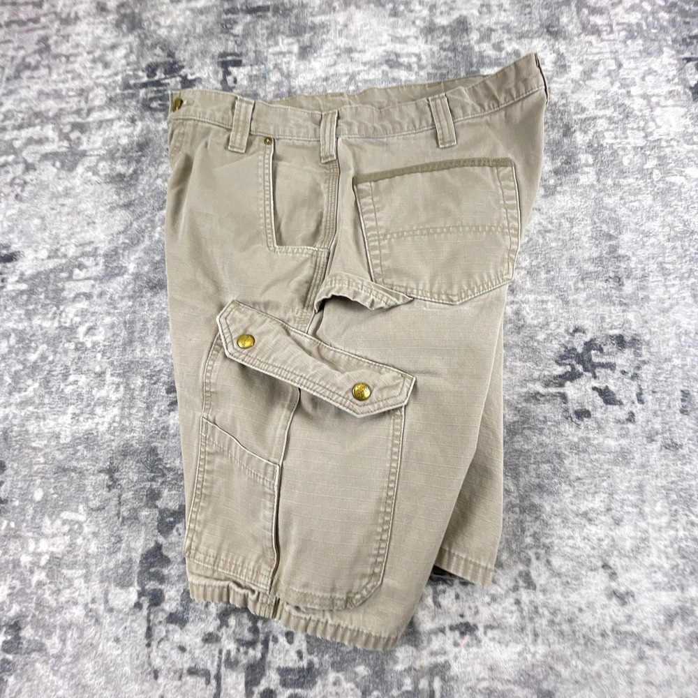 Carhartt Mens 36 Cargo Carpenter Shorts Ripstop Tan Relaxed Fit Rugged Workwear - Picture 14 of 15
